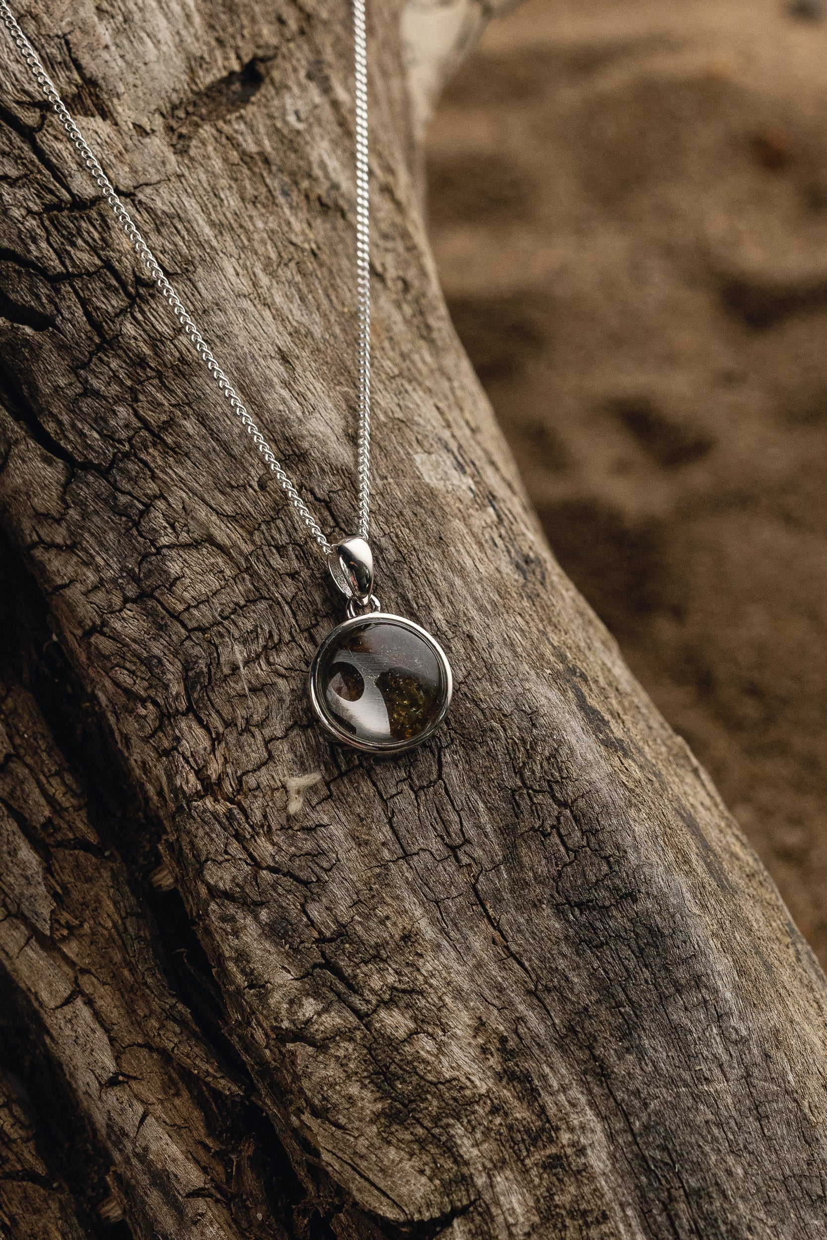 Sericho Meteorite small circle pendant