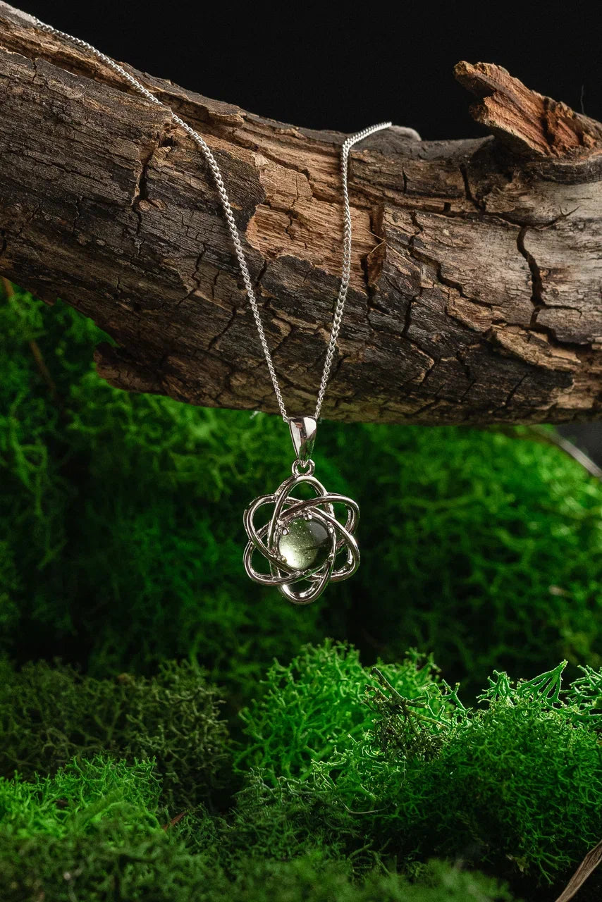 Moldavite Orbit pendant