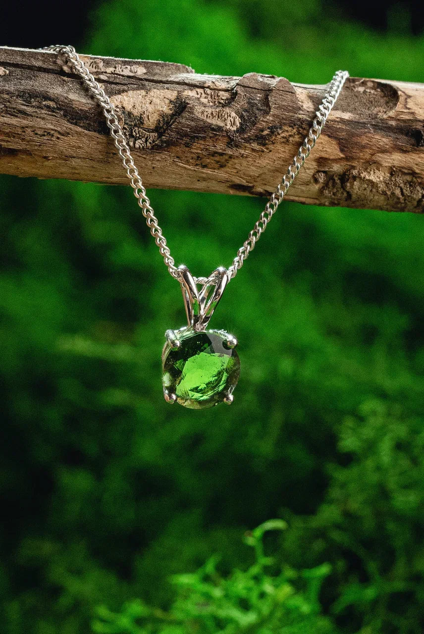 Moldavite Facetated pendant