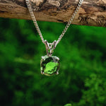Moldavite Faceted pendant 