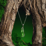 Raw moldavite pendant